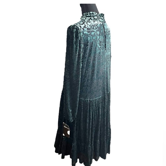 Burnout velvet flare babydoll dress size 14W - Picture 2 of 5